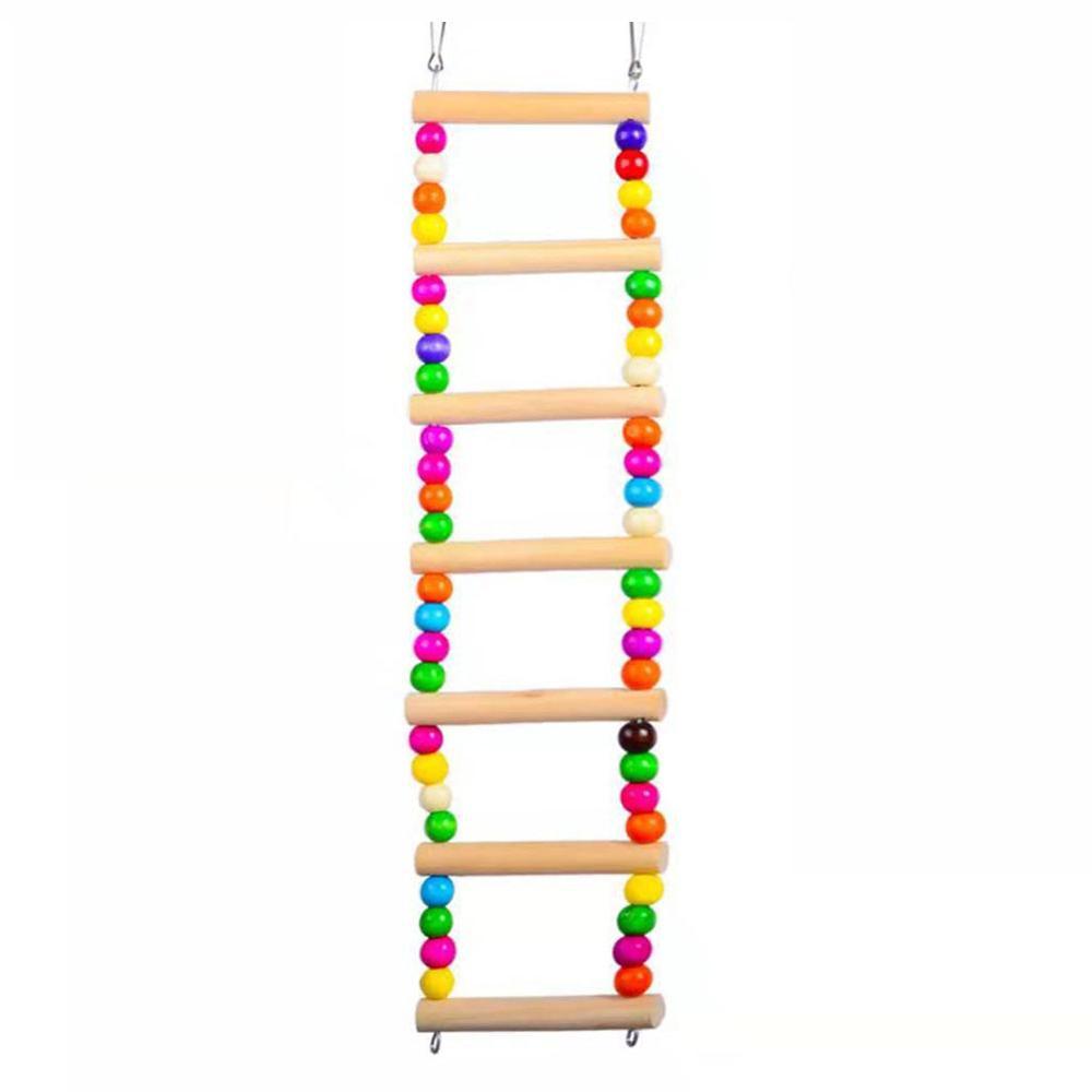 Peony Paradise Wooden Bird Swing And Biting Toy Set