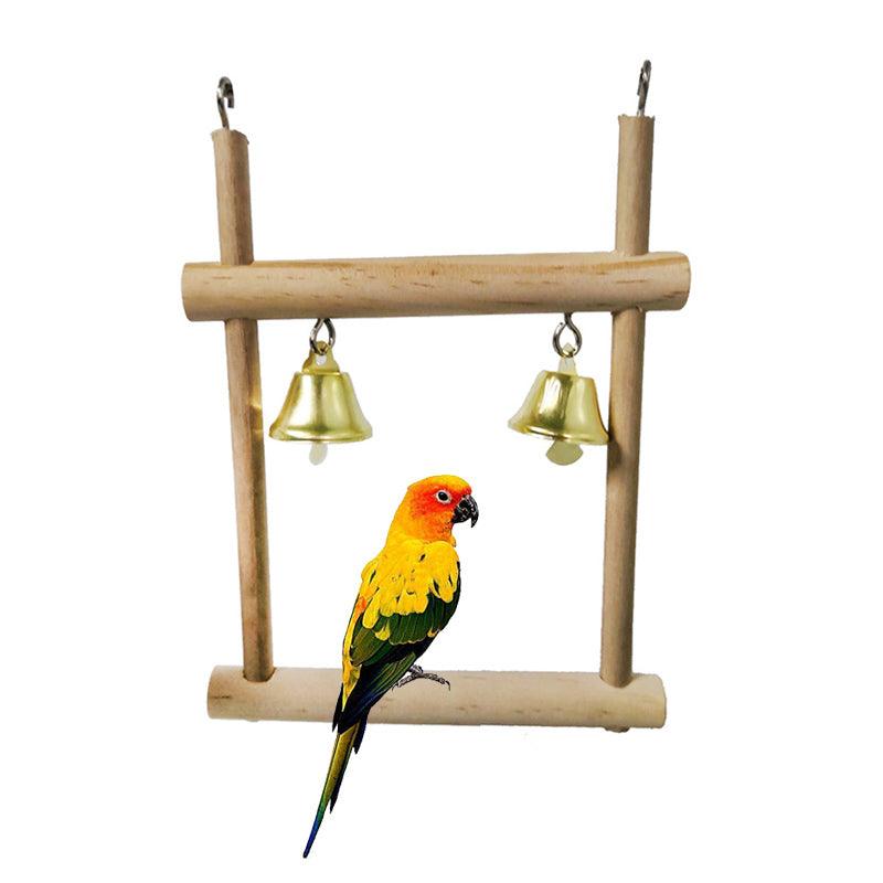 Rustic Wood Perch Stand For Birds