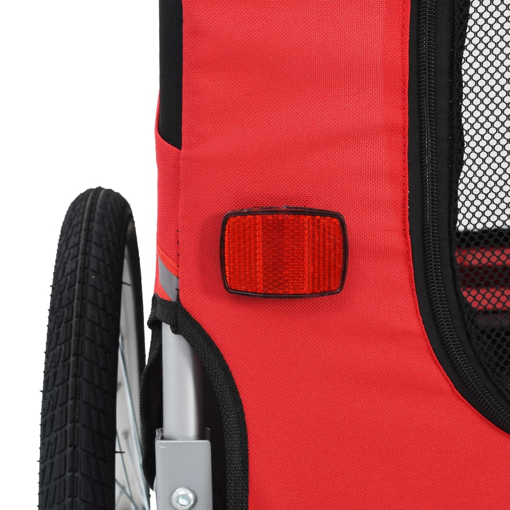 NNEVL Dog Bike Trailer Red and Black