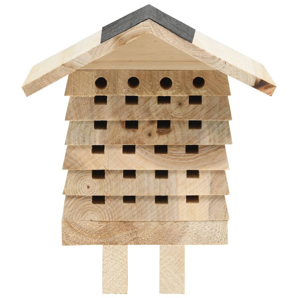 NNEVL Bee Hotel Solid Firwood 22x20x20 cm