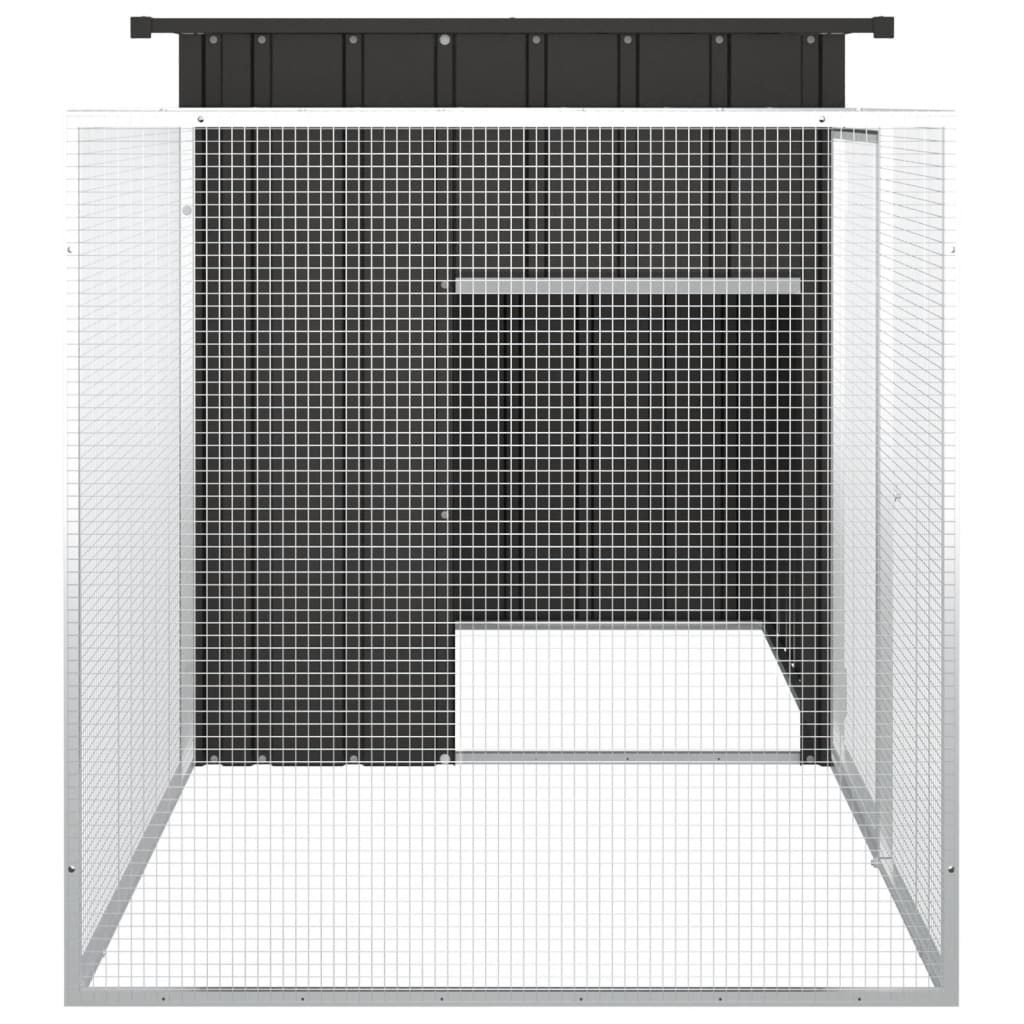 NNEVL Rabbit Cage Anthracite 200x91x100 cm Galvanised Steel