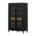 Vitrinenschrank SoHo - Schwarz und Oak