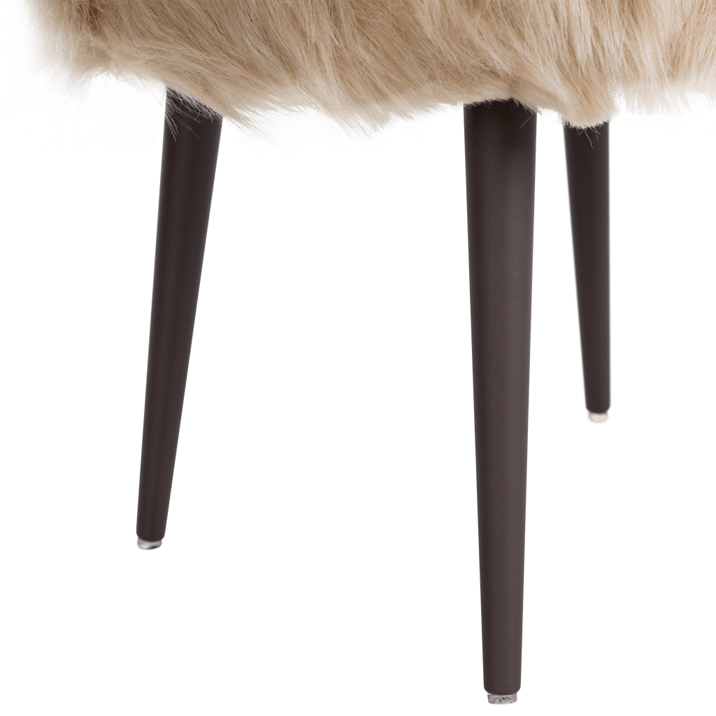 Puffsitzhocker Andes – Gepolsterter Sitzhocker in Schwarz & Beige