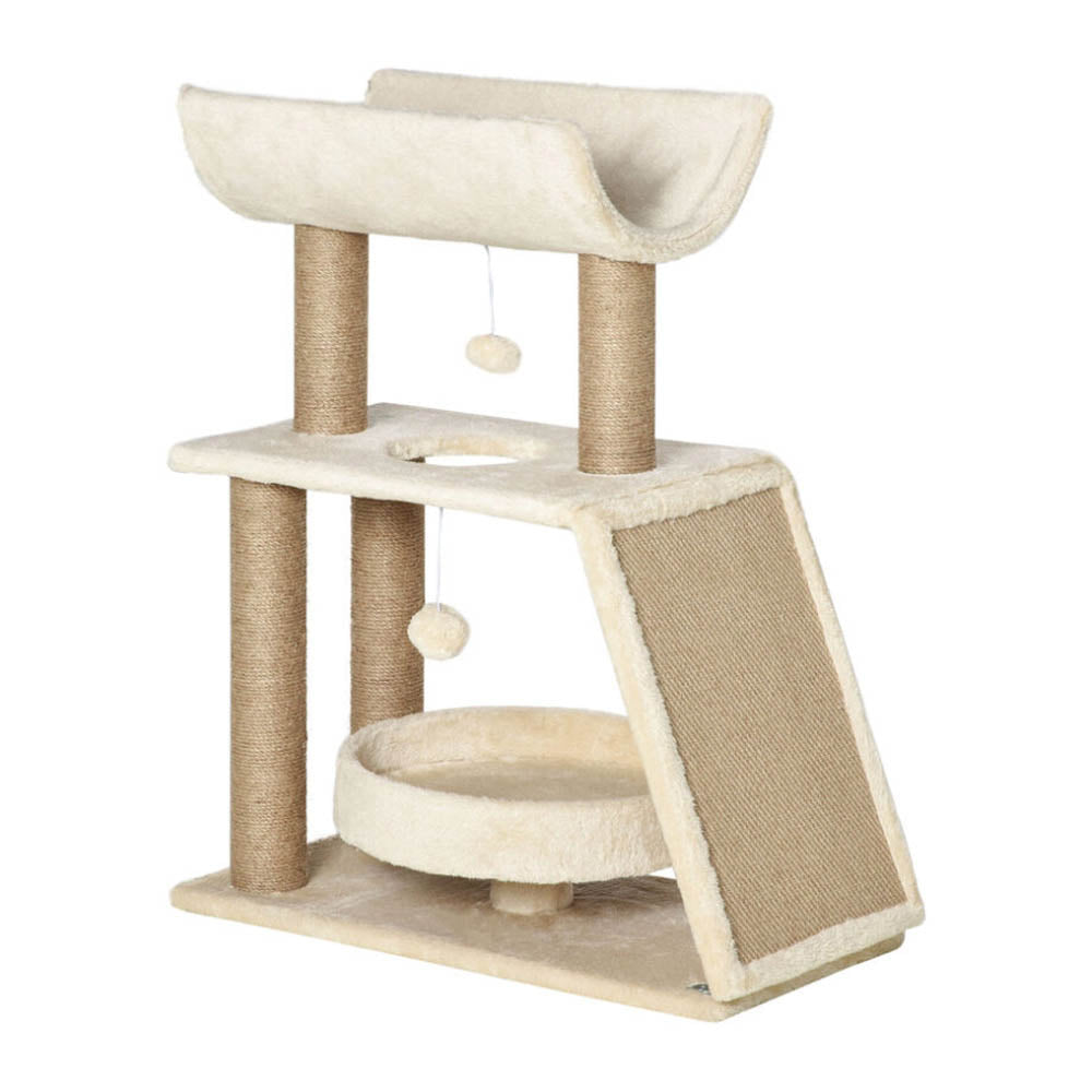 Cat scratching post, beige