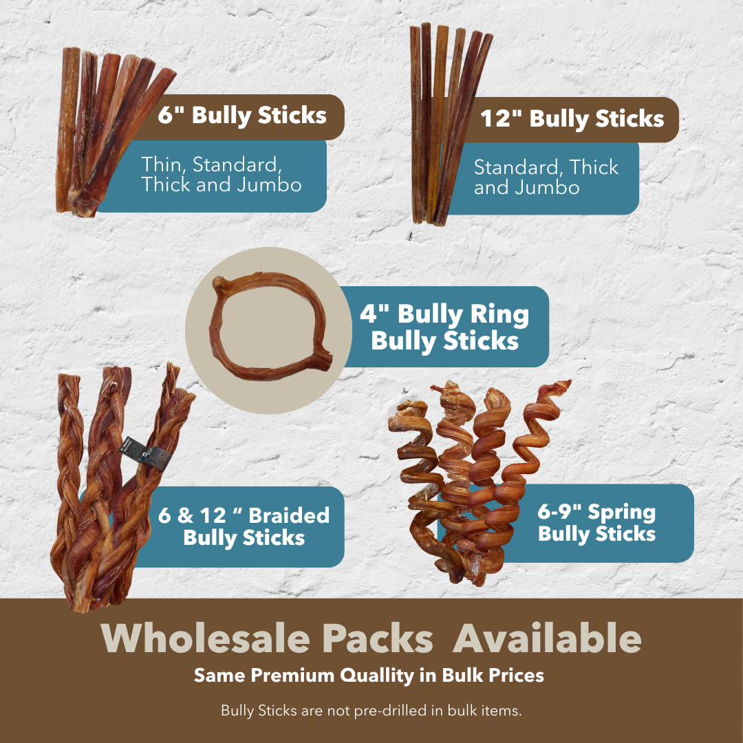 6" dicke geflochtene Bully Sticks